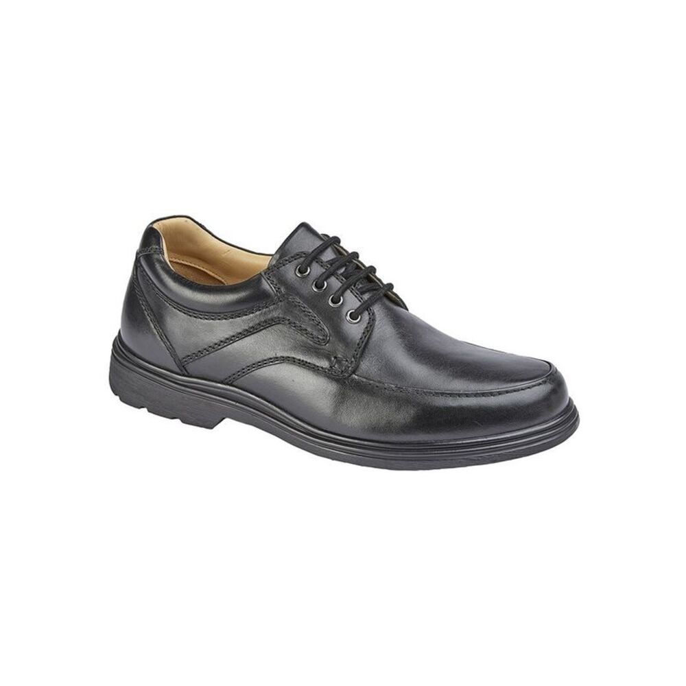 Roamers Mens Leather Shoes / Black